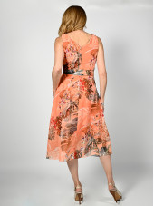 236140 Dress - Tangerine/Khaki (Frank Lyman)